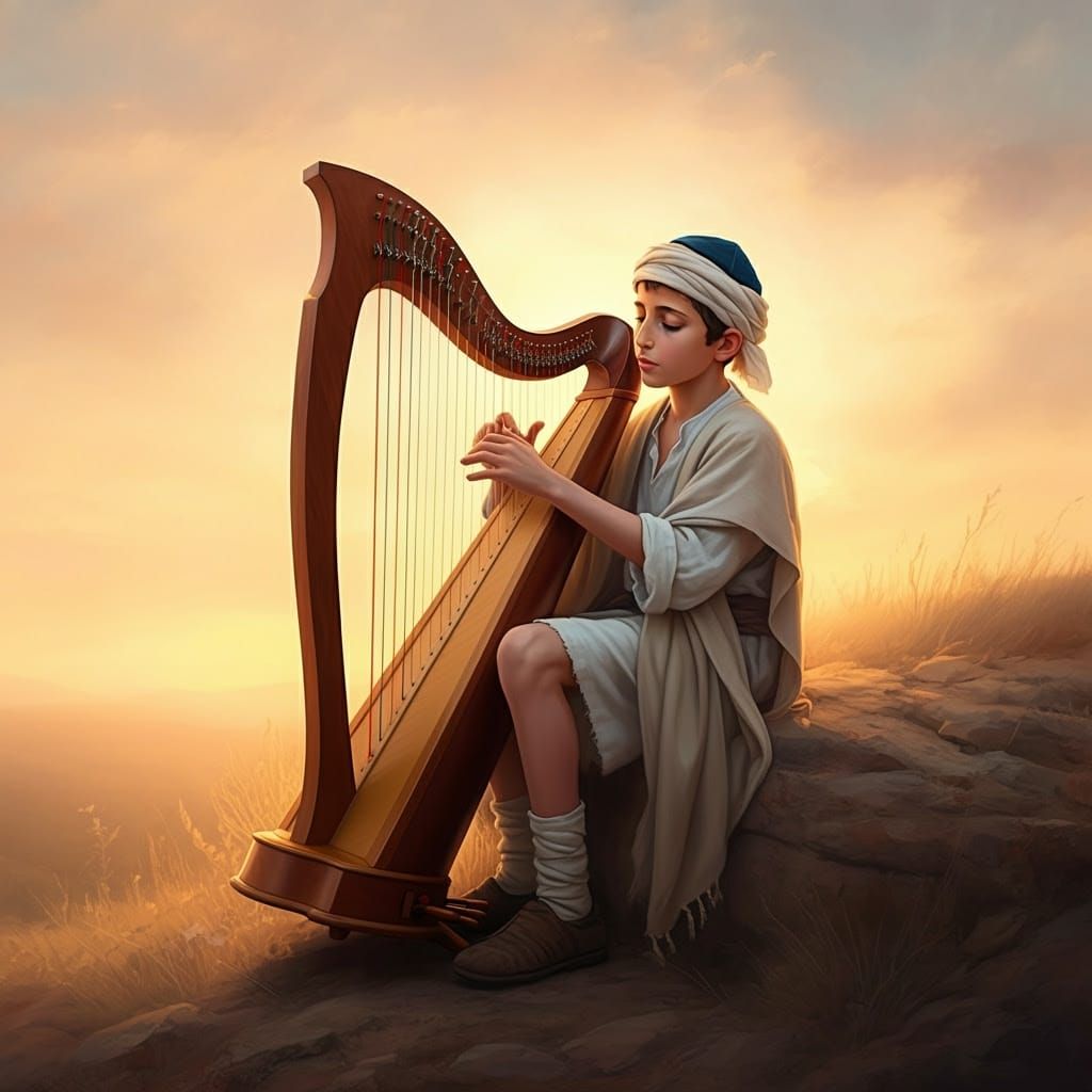 Mystical Shepherd Boy in Ancient Israel