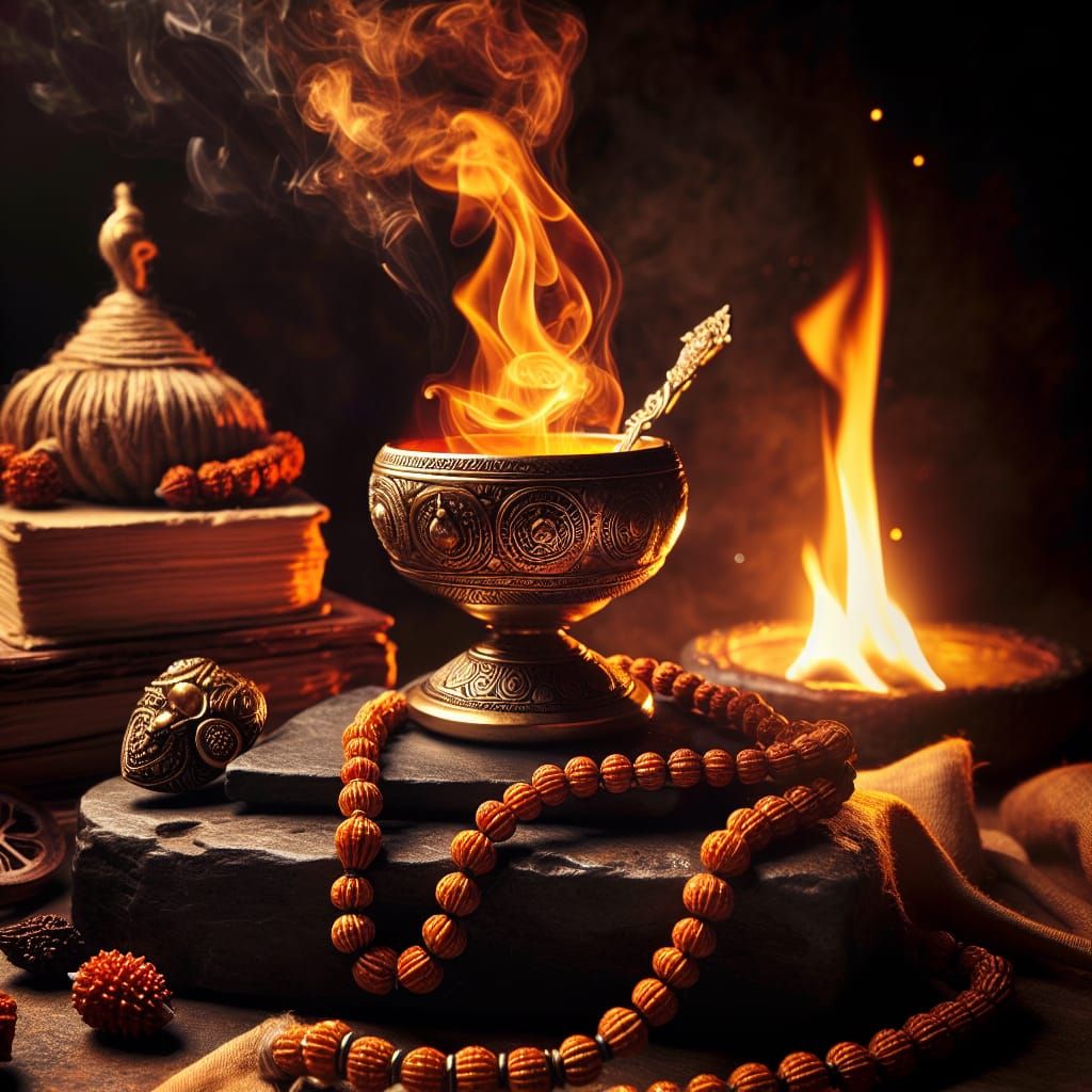 Mystical Soma Nectar Still-Life Tableau