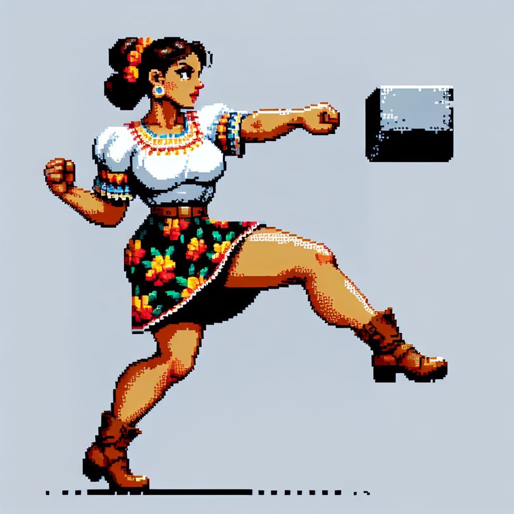 Encanto's Luisa Madrigal in Mario World ♫ Brick Blocks and p...