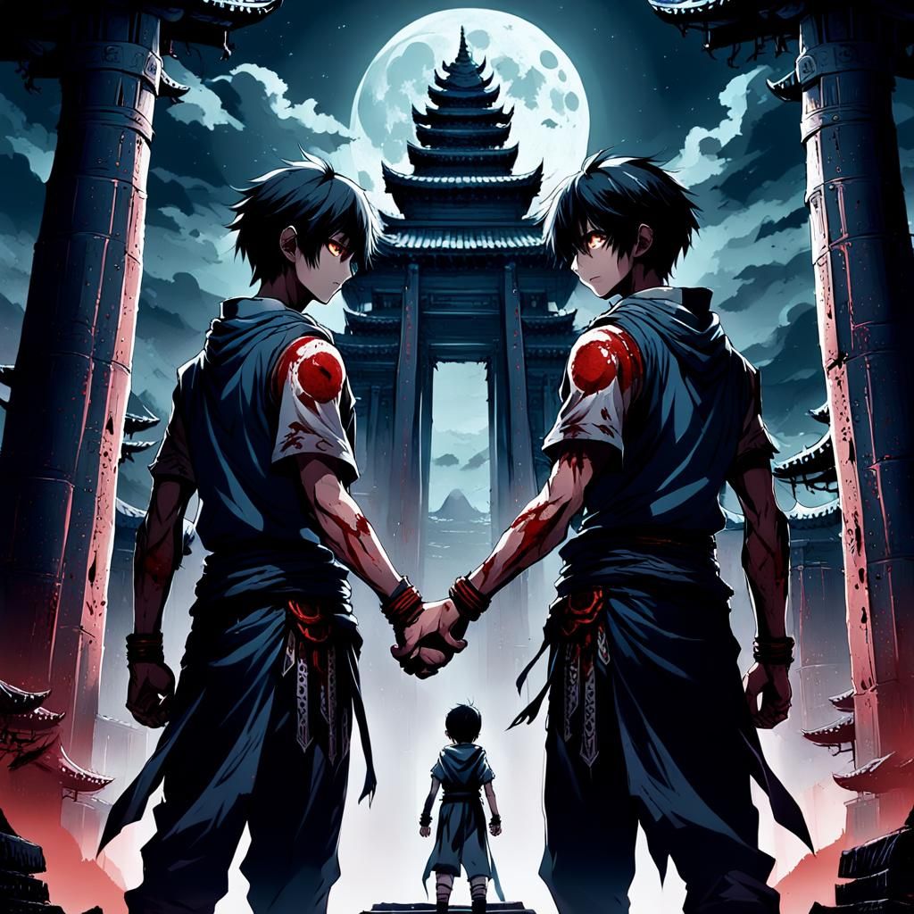 Brothers Before Blood Moon Temple: Dark Fantasy Manga