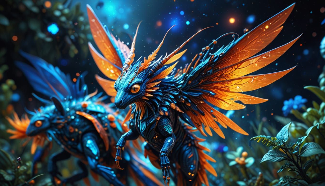 Fauna and Flora in Space: Hyperrealistic Sci-Fi Art