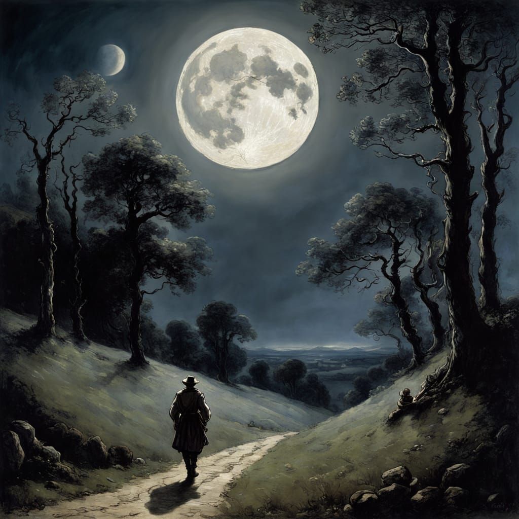 Boy Under Silvery Moonlight