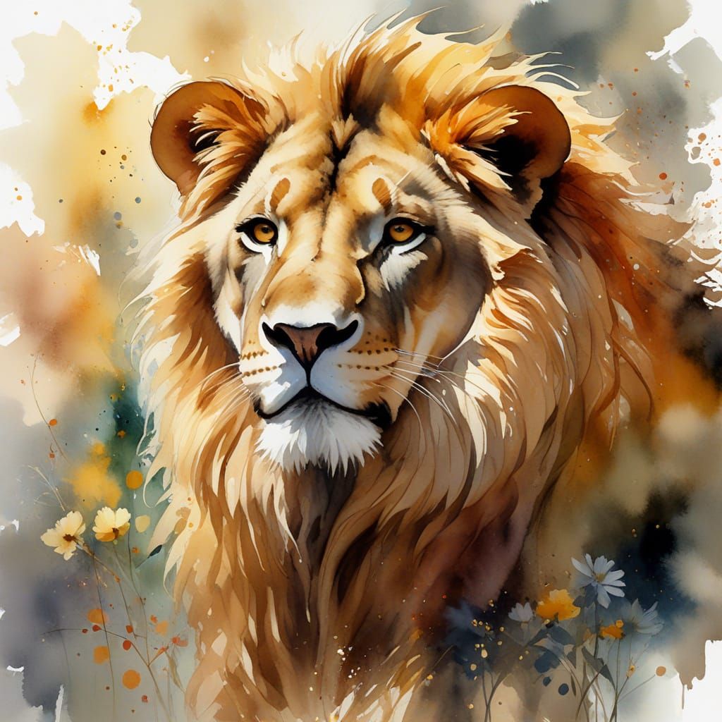 Anna Popplewell as Lion in Klimt Style