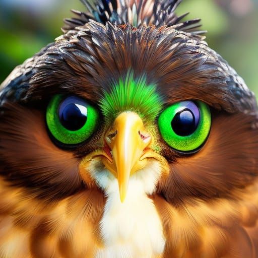 Ethereal Chicken Portrait in Volumetric Lighting