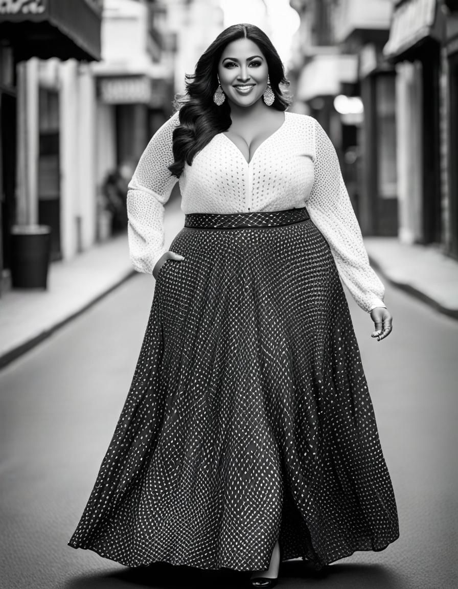 Detailed Black and White Portrait of Middle Eastern Woman