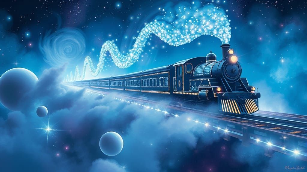 Ethereal Light Train on Galactic Bridge