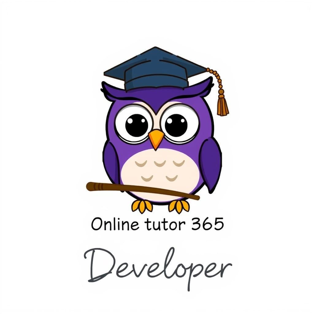 Cartoon Purple Owl With College Hat Illustration