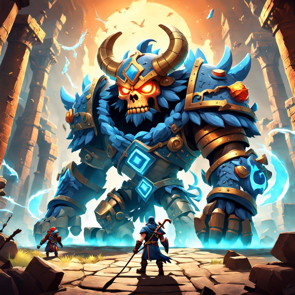 Epic Fantasy Brawlers in Ancient Arena