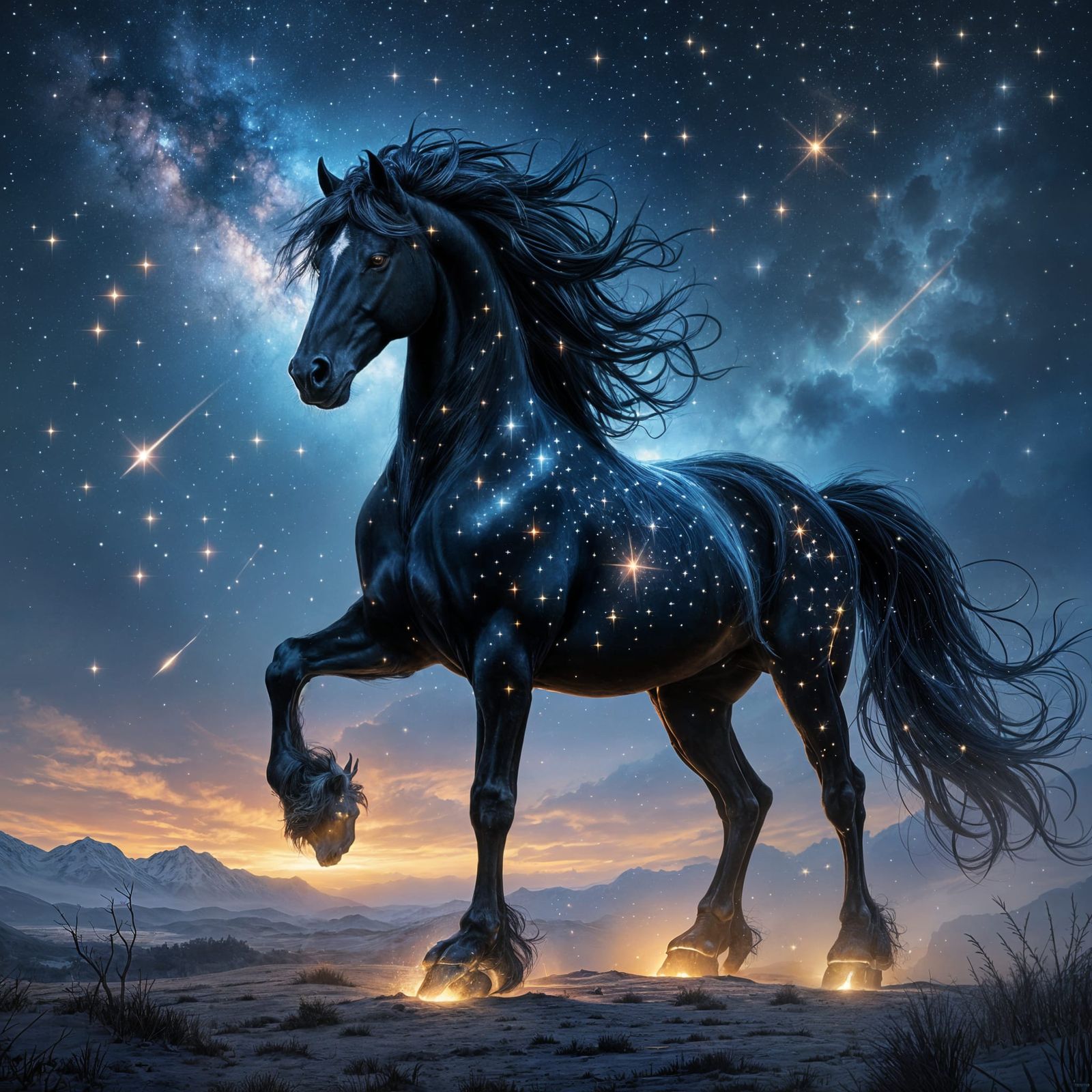 Constellation Steed in Fantasy Realism Style