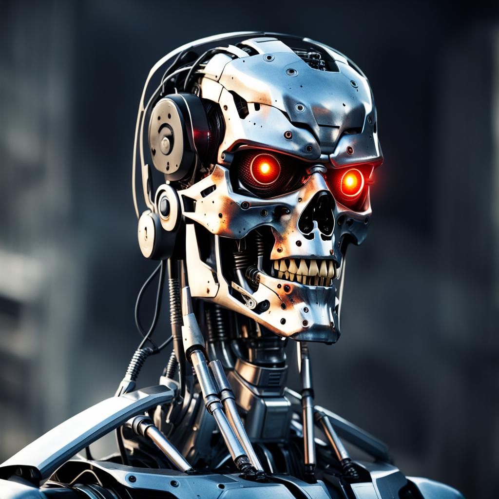 Menacing Terminator Robot