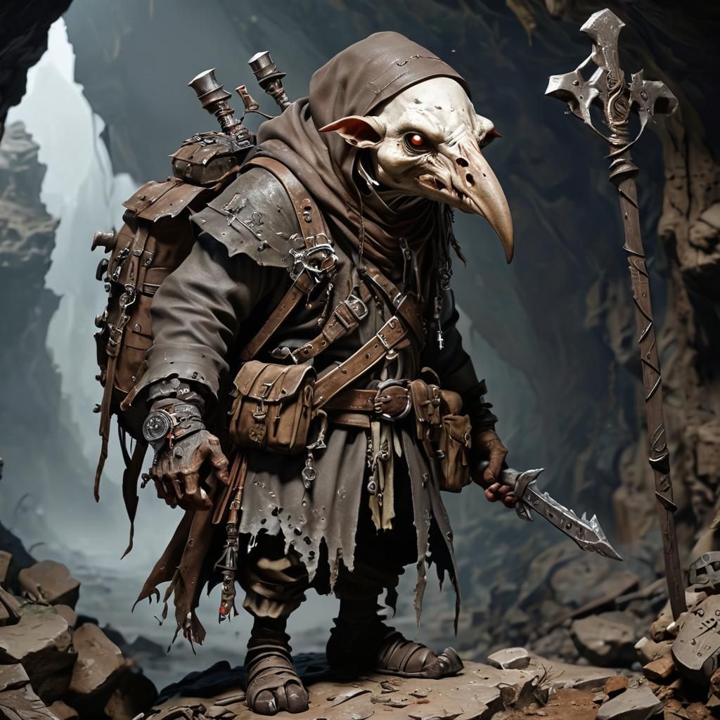 Mangy Skaven with Flintlock in Cave