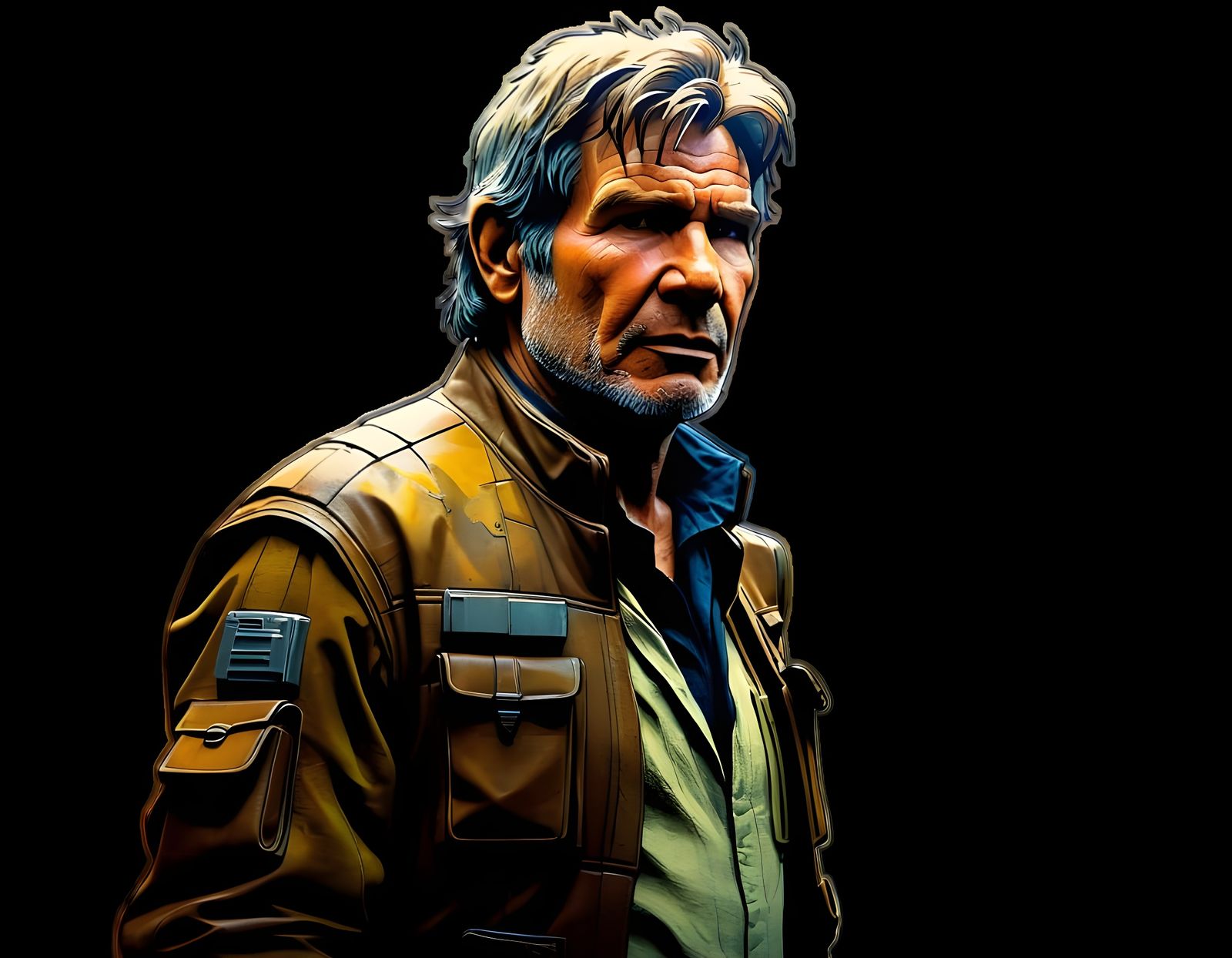 Han Solo in a Biopunk Corridor