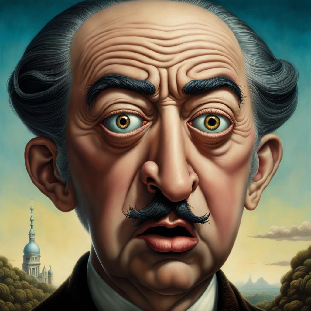 Disgusted Person: Hyperrealist Surreal Expression