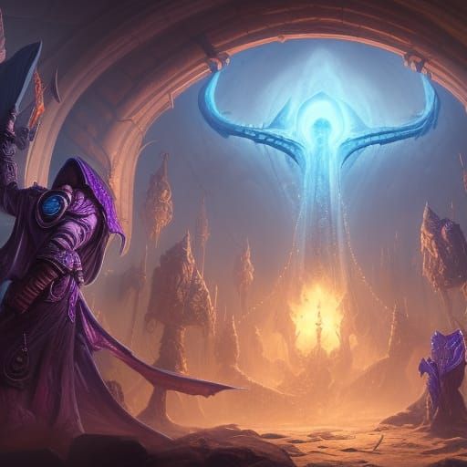 Illithid in Dungeons and Dragons Temple