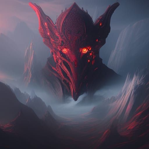 Cyberpunk Mushi-shi Mask: Detailed Fantasy Art