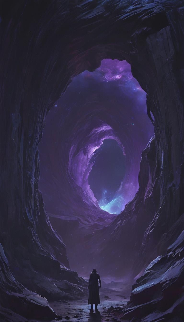 Cosmic Portal: Surreal Digital Painting of Space