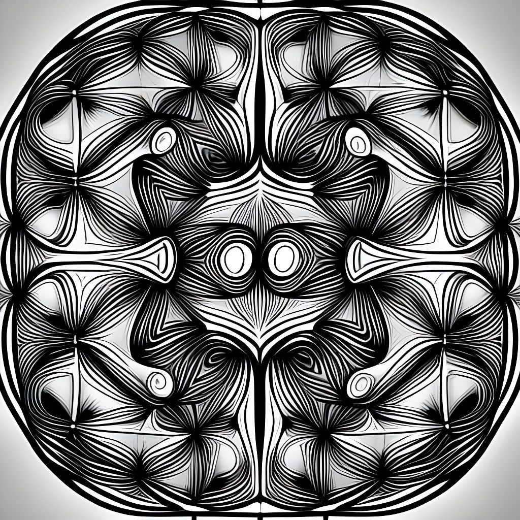 Abstract Vector Fractal Art with 3D Shading