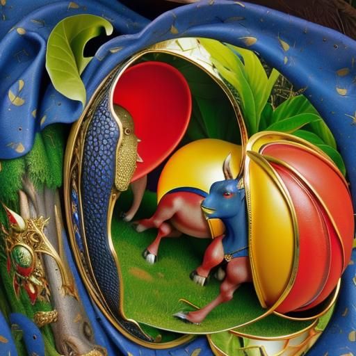 Detailed Maximalist Scene in the Style of Bosch