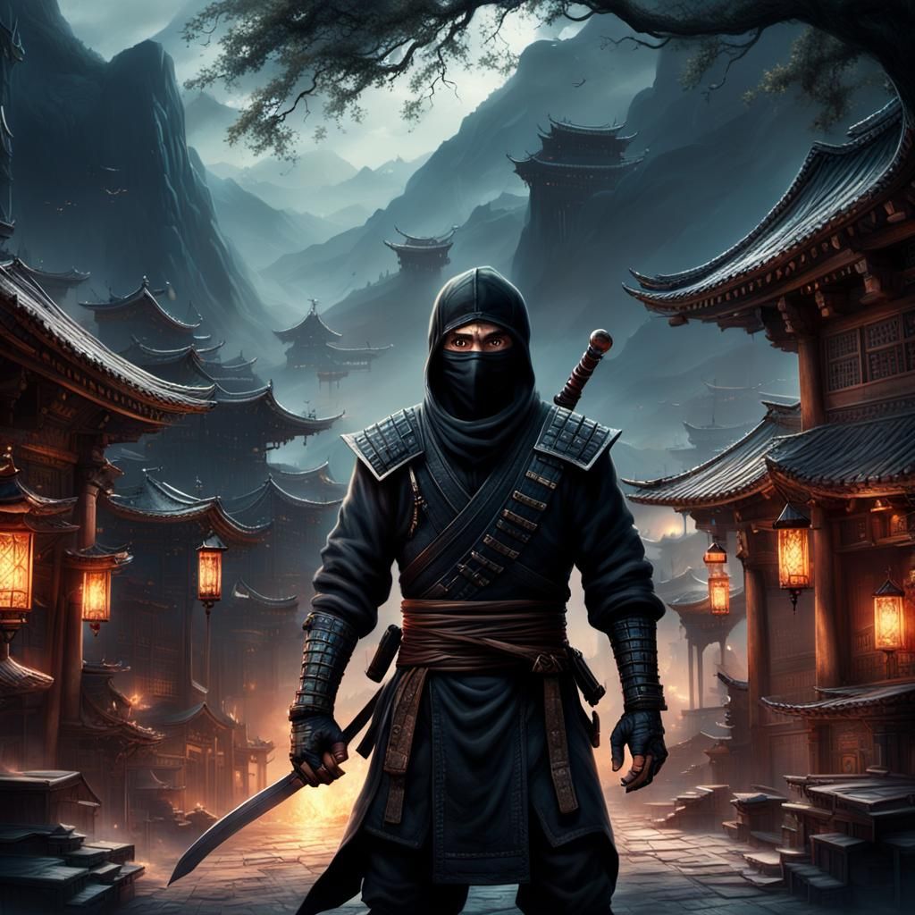 Epic Ninja and Thief Digital Matte Painting