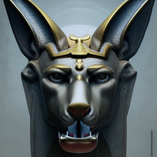 Hyperrealistic Anubis in Exquisite Egyptian Realm