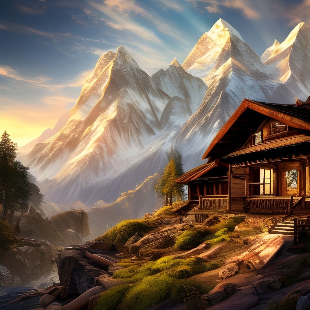HIMALAYAN MOUNTAINSCAPE CABIN