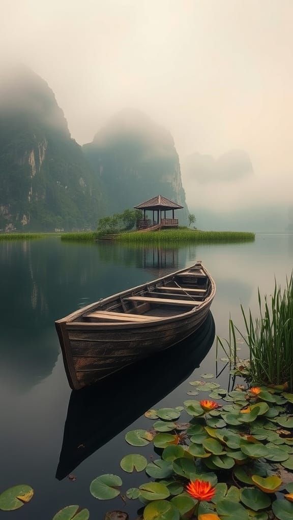 Tranquil Haven on Lush Tropical Lake