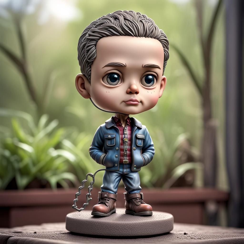 Hyperrealistic Bobblehead Figurine with Intricate Details