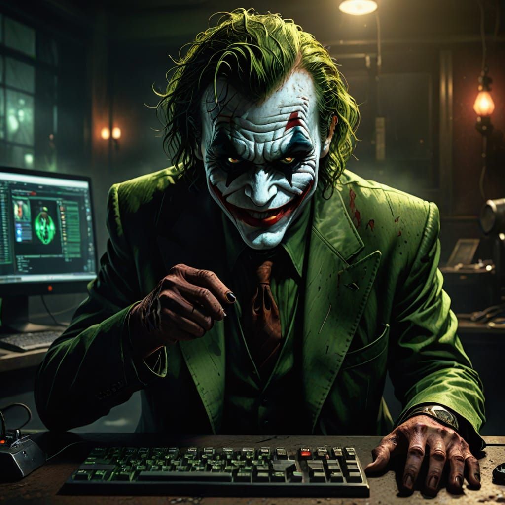 The Joker on the Brink of Chaos in Hyper-Realistic Digital A...