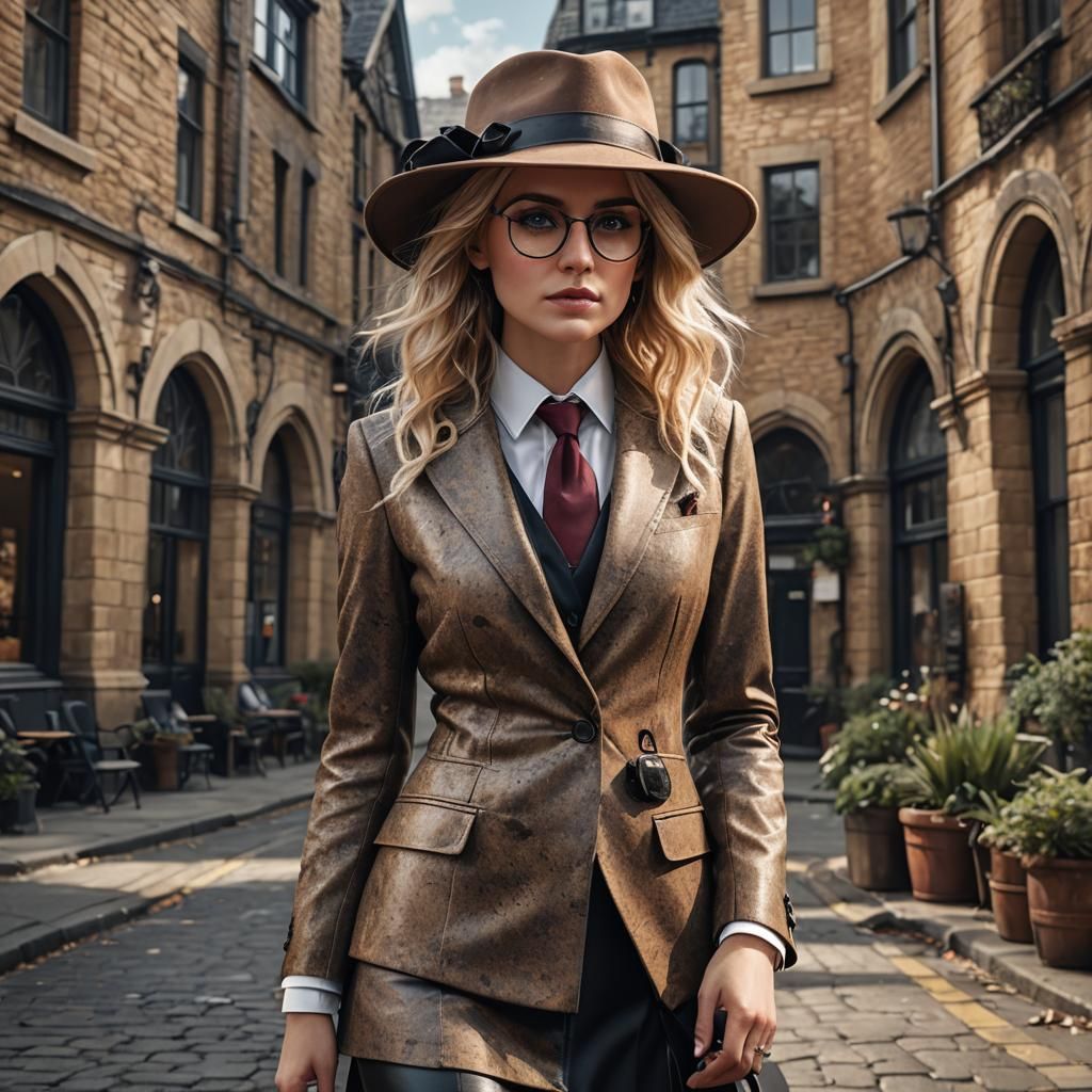 Young English Lady in Suit: Professional Photography