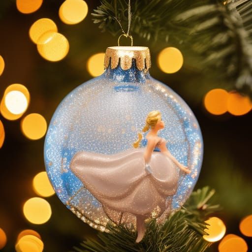 Cinderella's Glass Slipper Christmas Ornament