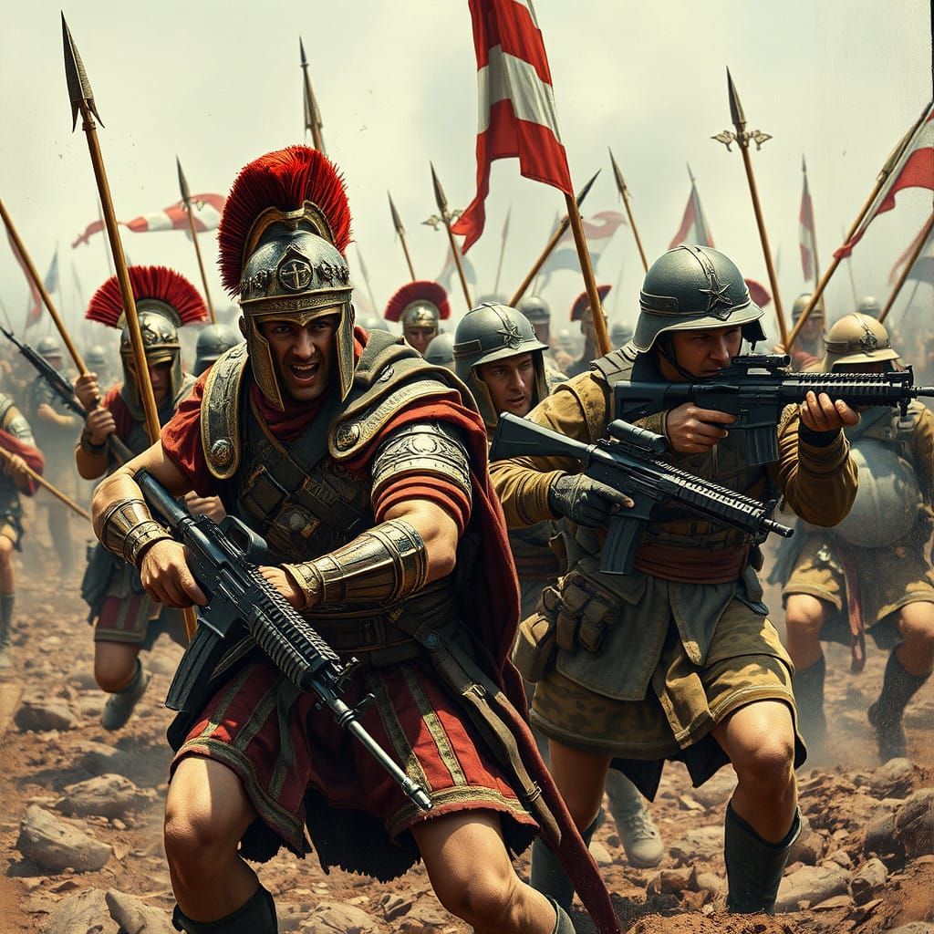 Ancient and Modern Armies Collide in a Gritty, Heroic Battle...