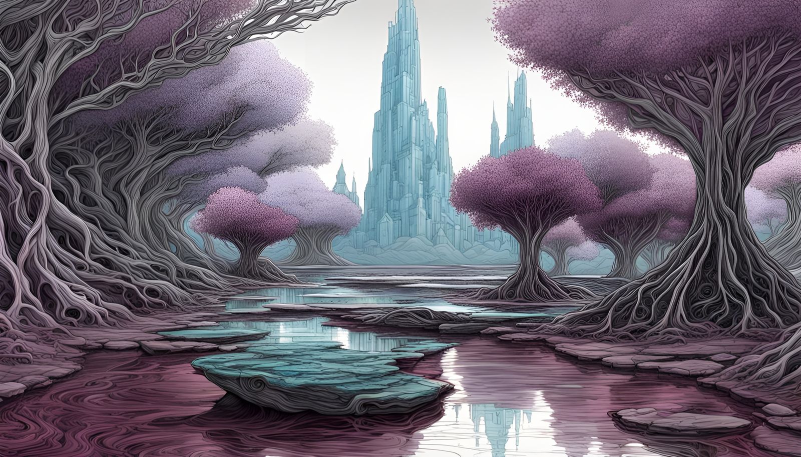 Alien Interpretation of Time in Pen and Ink