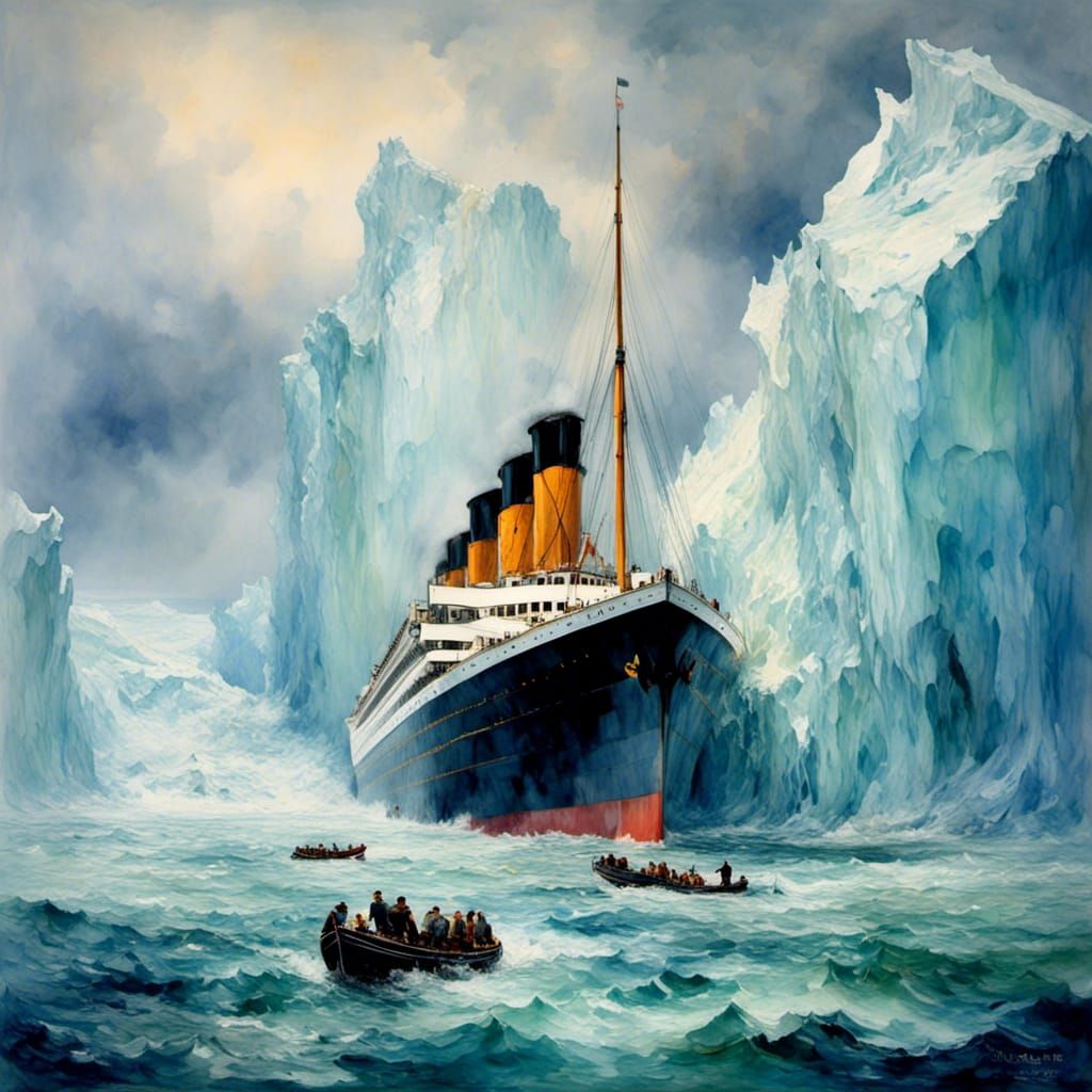 Titanic. Iceberg. Sinking.