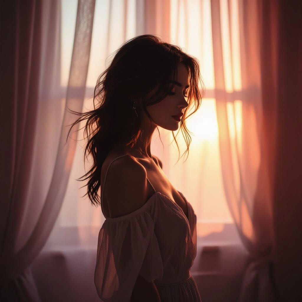 Dreamy Silhouette in Ambient Light