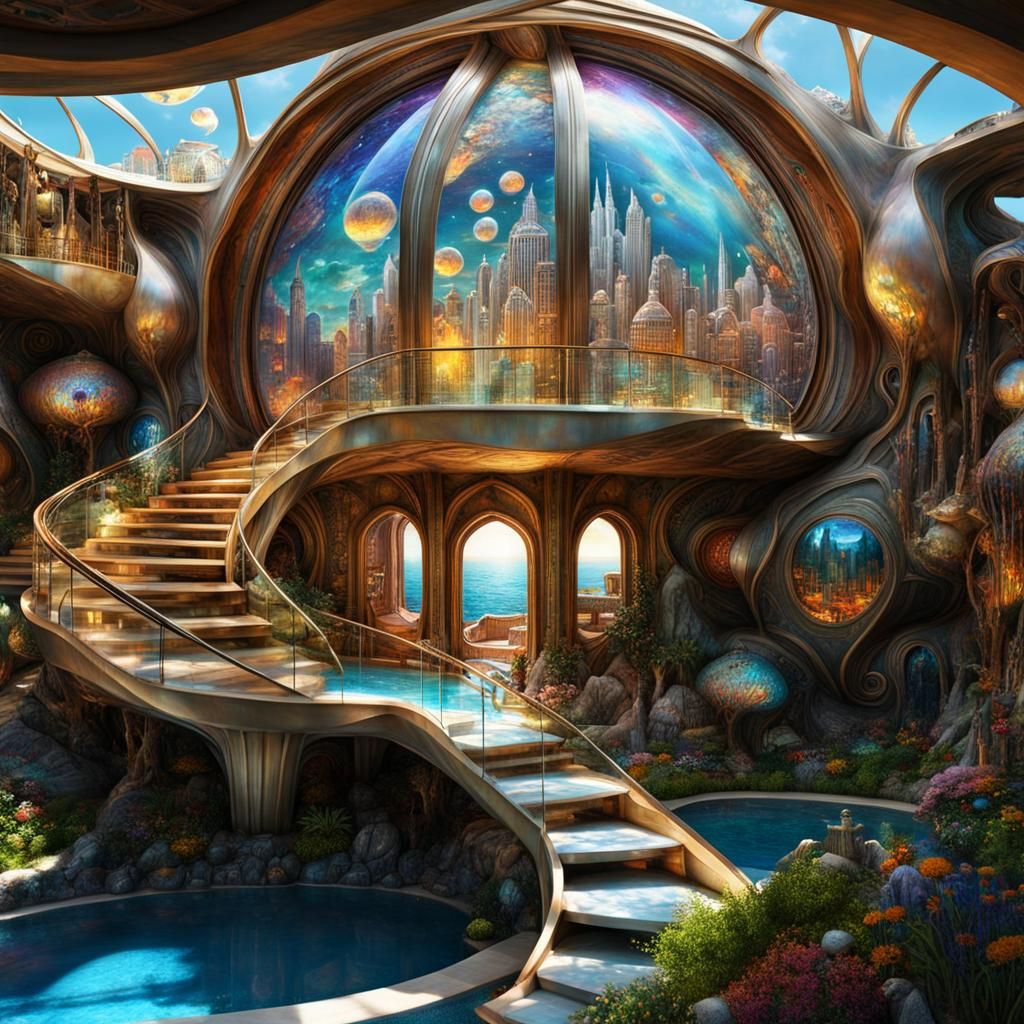 Futuristic Snail House in Middle-Earth: Millefiori Art