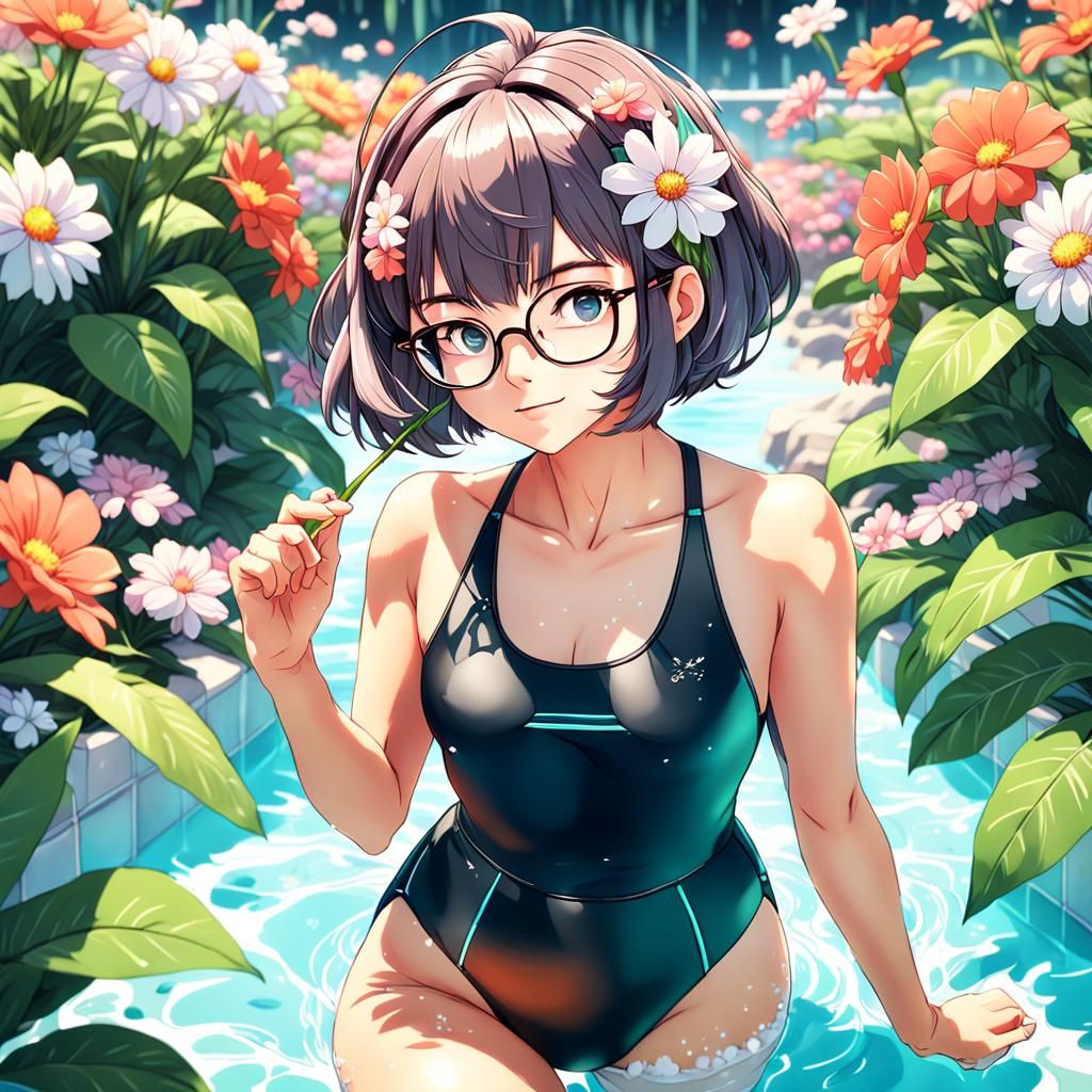 Cheeky Woman in 80s Anime Style