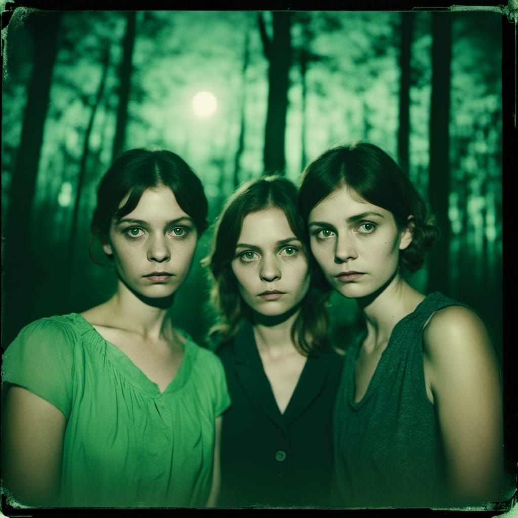 Eerie Forest Encounter in Polaroid Found Footage