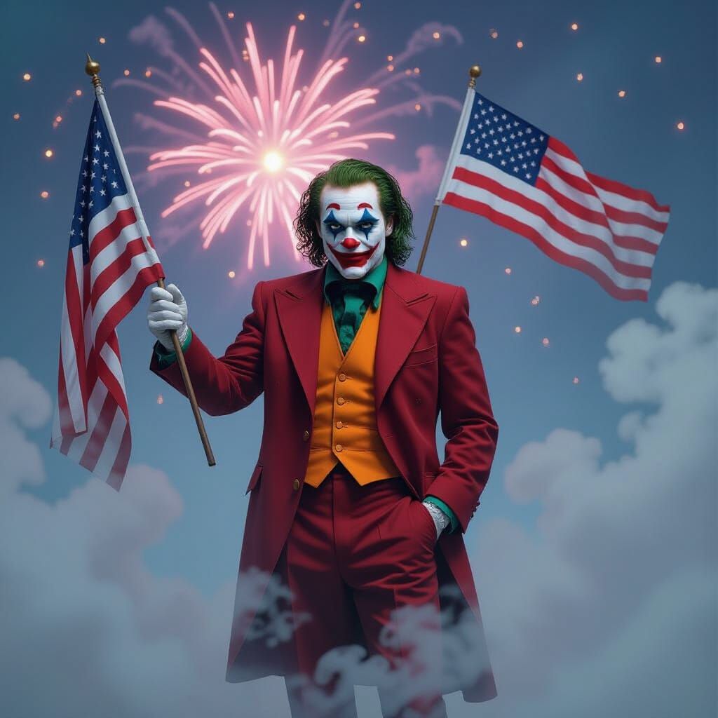 Joker Celebrates 4th of July in Gotham