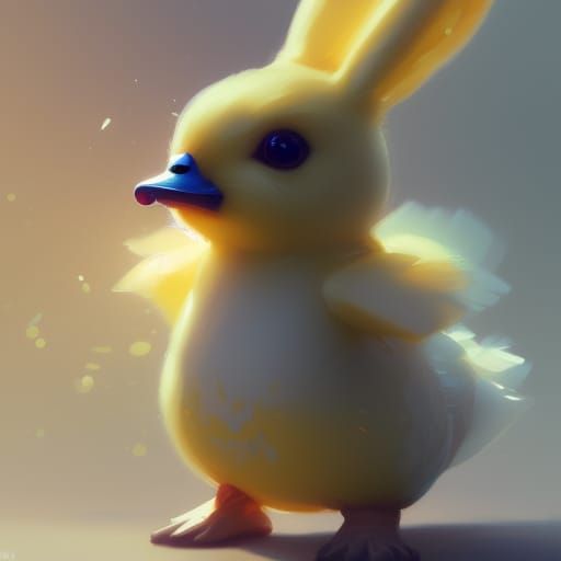 Adorable Bunny Duck: Hyperdetailed Concept Art
