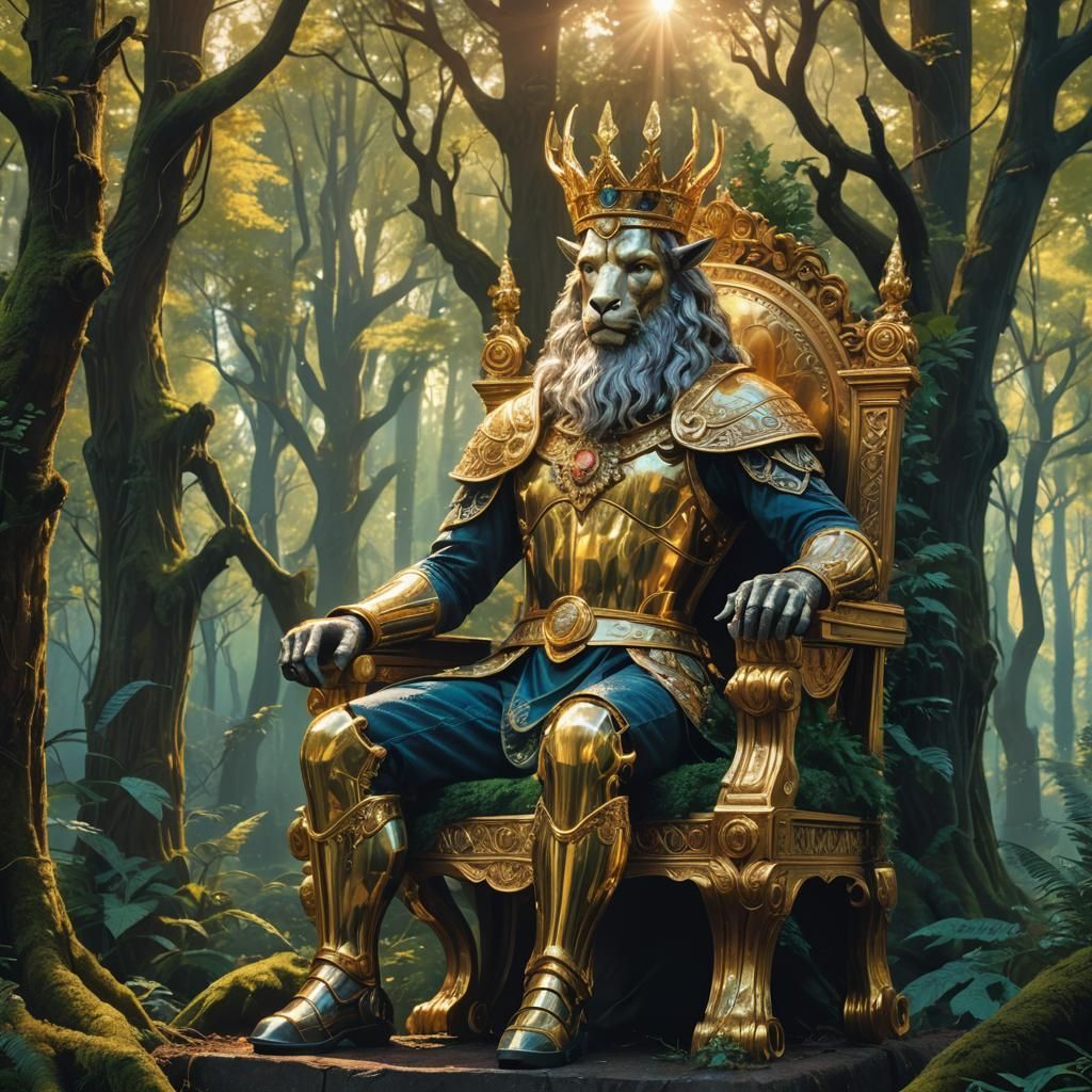 Regal Centaur King in Mystical Forest