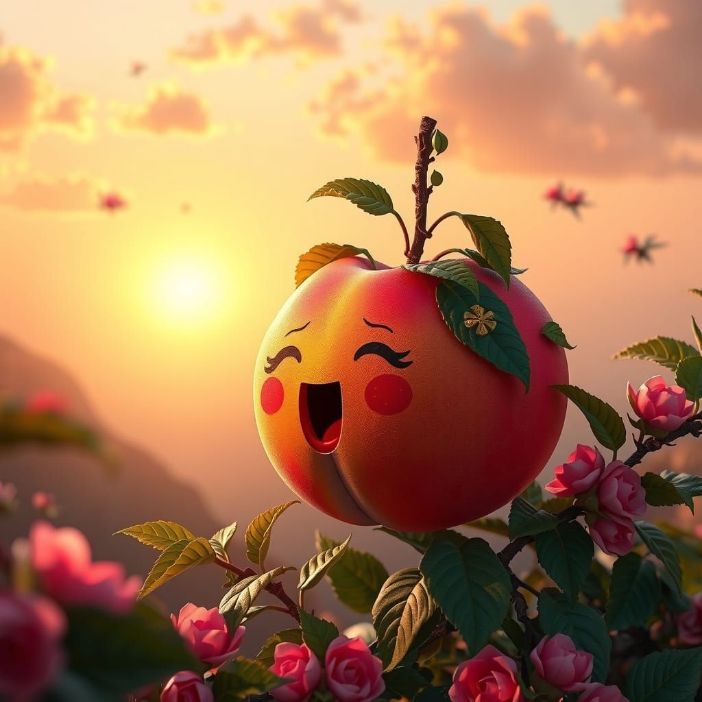 Mom, can I stay up a little longer? I'm already a big peach....