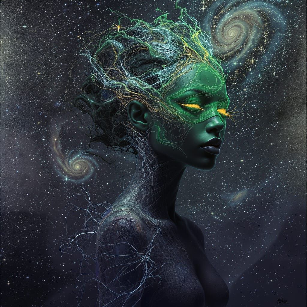 Cosmic Figure in Avant-Garde Couture