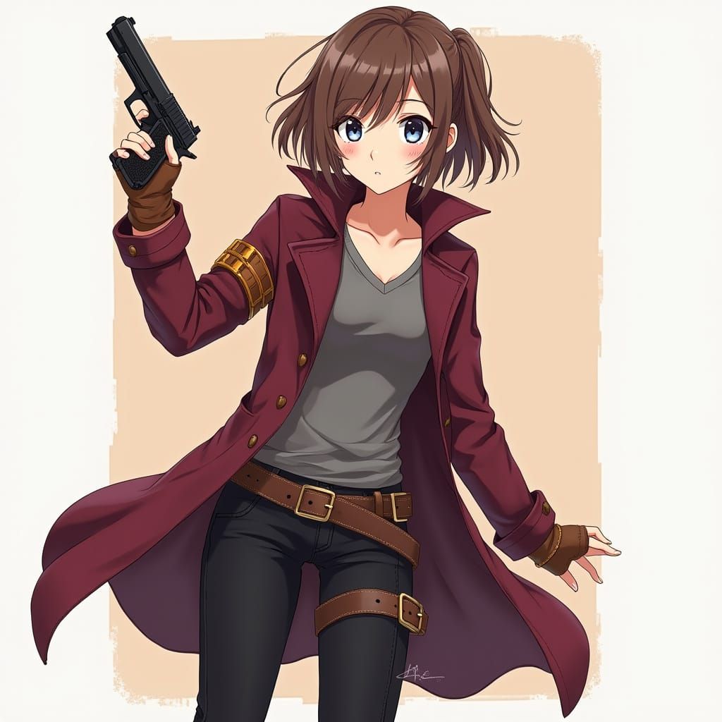 Anime Girl in Makoto Shinkai-Inspired Cosplay Attire