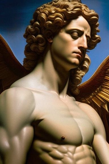 Archangel Gabriel: Renaissance Portrait in Dreamy Light