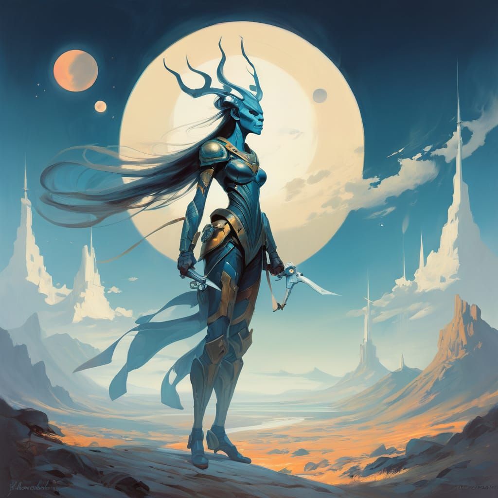 Ethereal Figure in Fantasy Art Style