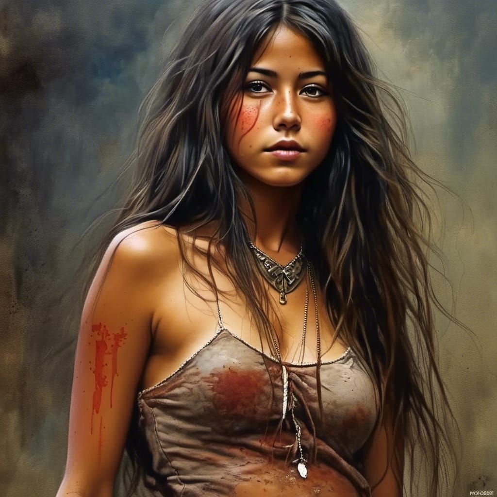 Glamorous Portrait of Chilean Woman, Fantasy Art