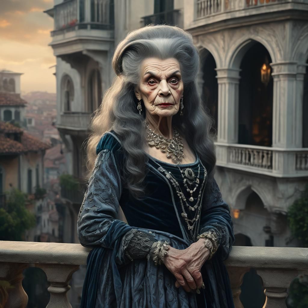 Renaissance Juliet: Fantasy Portrait in Matte Painting Style