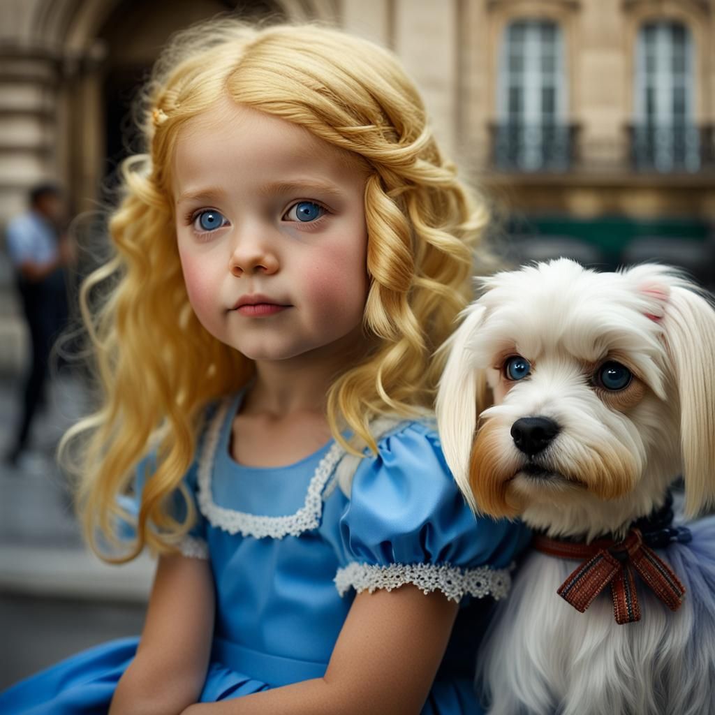 Girl with Dog and Doll in Paris: Professional Portrait