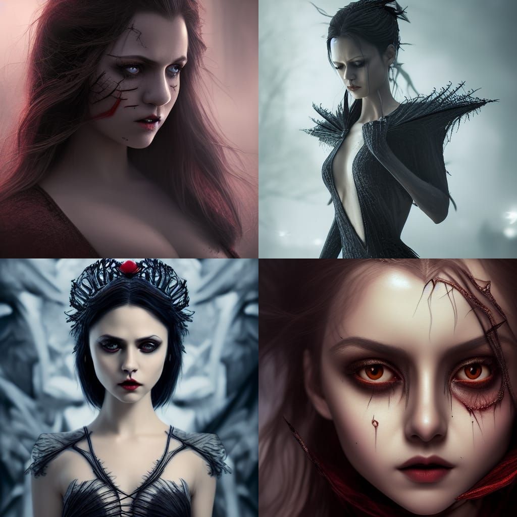 Vampire in Costume: Realistic Fantasy Portrait