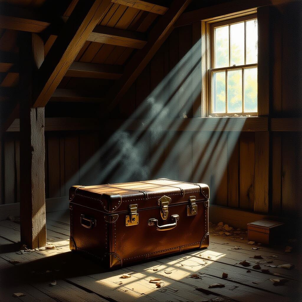 Mysterious Barn Loft with Ancient Trunk
